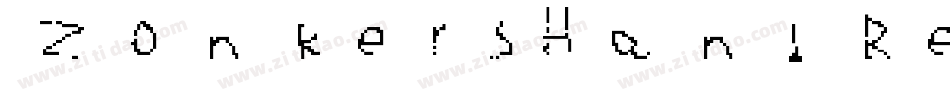 ZonkersHand Regular字体转换